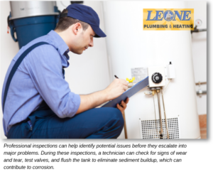 Leone Plumbing & Heating solution for fixing a water heater leaking