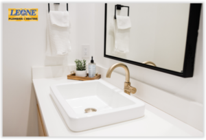 Leone Plumbing & Heating Mixed Metal Finishes in Bathroom Fixtures in Bathroom Remodeling 