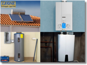 Different types of water heaters by Leone Plumbing